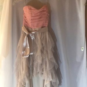 Strapless Glitzy High low formal